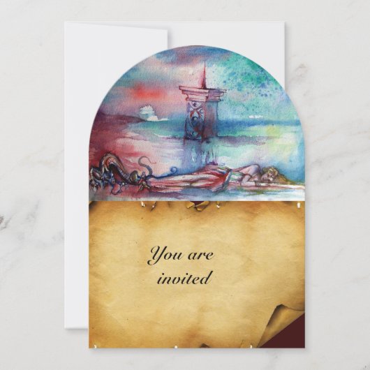 GNOMON EN LADY VAN HET LAKE bruin perkament Kaart (Voorkant)