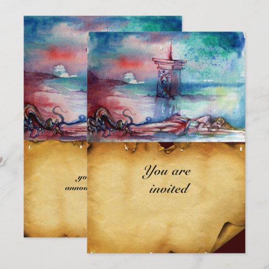 GNOMON EN LADY VAN HET LAKE bruin perkament Kaart (Voorkant / Achterkant)