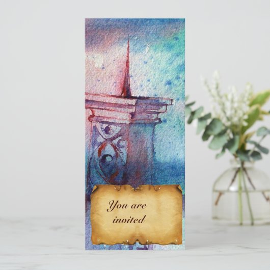 GNOMON EN LADY VAN HET LAKE bruin perkament Kaart (Staand voorkant)