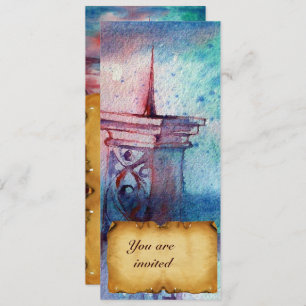 GNOMON EN LADY VAN HET LAKE bruin perkament Kaart