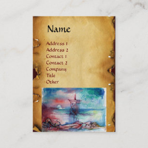 GNOMON EN LADY VAN HET LAKE bruin perkament Visitekaartje