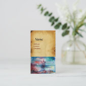 GNOMON EN LADY VAN HET LAKE bruin perkament Visitekaartje (Staand voorkant)