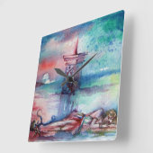 GNOMON EN MERK VIERKANTE KLOK (Hoek)