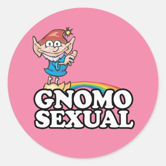 Gnomoseksueel Ronde Sticker (Voorkant)