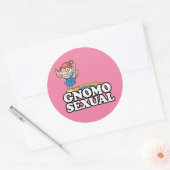 Gnomoseksueel Ronde Sticker (Envelop)