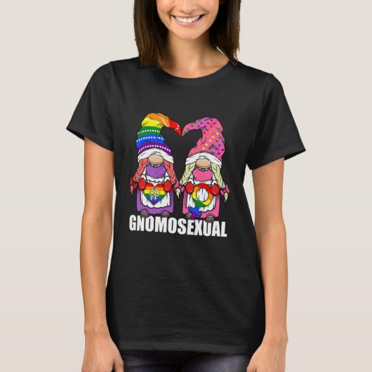Gnomosexual Lgbetq Gnome Lesbian Love T-shirt (Voorkant)