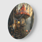 Gnoom en paddenstoel huis ontwerp grote klok (Hoek)