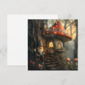 Gnoom en paddenstoel huis ontwerp kaart (Voorkant / Achterkant)