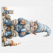 Gnoom en winterseizoen fleece deken (Voorkant (Horizontaal))