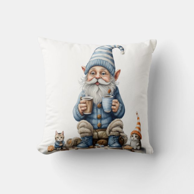 Gnoom en winterseizoen kussen (Voorkant)