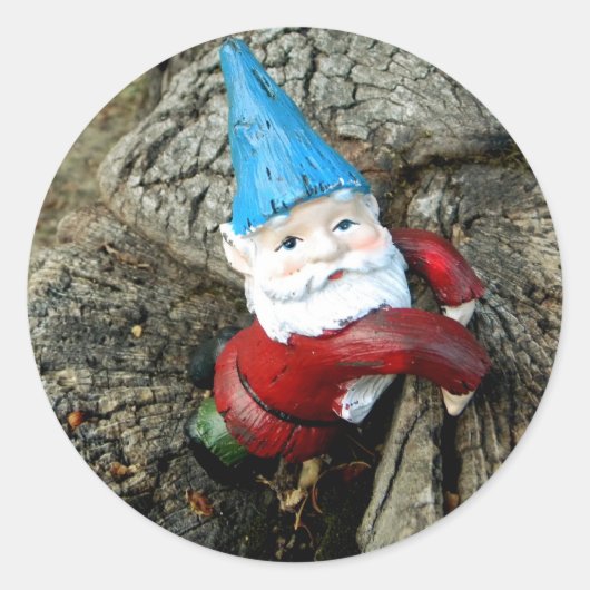 Gnoom gestampt ronde sticker (Voorkant)