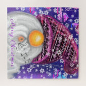 gnoom in het Paarse Pet zingt een kerstlied Legpuzzel (Horizontaal)