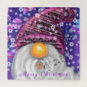 gnoom in het Paarse Pet zingt een kerstlied Legpuzzel (Verticaal)