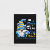 Gnoom in oktober Draag we blauw-geel-downsyndroom Kaart (Voorkant)