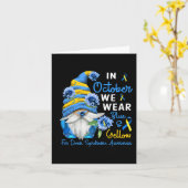 Gnoom in oktober Draag we blauw-geel-downsyndroom Kaart (Gele Bloem)