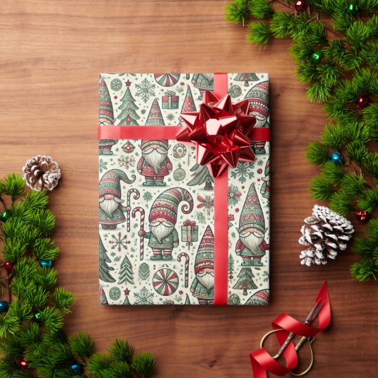 gnoom-inpakpapier | Whimsical Holiday Gift Wrap Cadeaupapier (Feestdagen Geschenken)