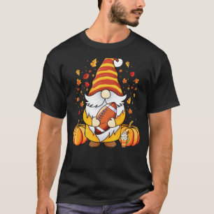 Gnoom met Football en pompoenkruid, najaar Herfst T-shirt