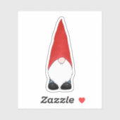 Gnoom met groot rood Pet Sticker (Vel)