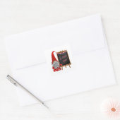  gnoom met hart en liefde Square Vierkante Sticker (Envelop)
