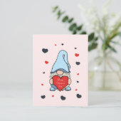 Gnoom met hart feestdagenkaart (Staand voorkant)