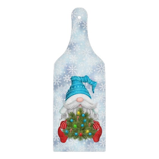 Gnoom met kerstboom snijplank (Voorkant)