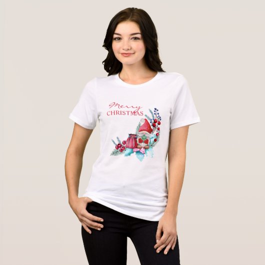 Gnoom met kerstboom T-shirt (Voorkant volledig)