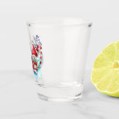 Gnoom met kerstcadeautas shot glas (Rechts)