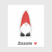 Gnoom met korterrood Pet Sticker (Vel)