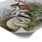 Gnoom met zijn baard op een log poster (Hoek)