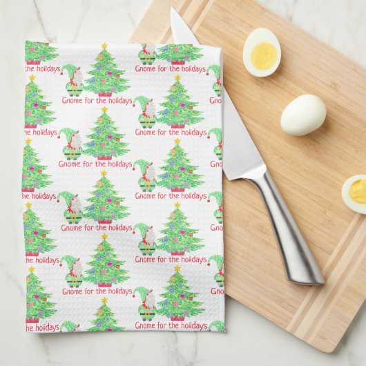 Gnoom onder de boom keukenhanddoek (Quarter Fold)