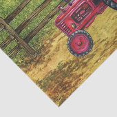 Gnoom op landschap Boerderij trekker Tissuepapier (Detail)