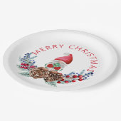 Gnoom op pijnbomen papieren bordje (Gekanteld)