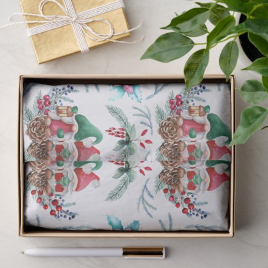 Gnoom op pijnbomen tissuepapier (Geschenk)