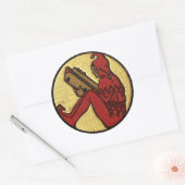 GNOOM-Sticker lezen Ronde Sticker (Envelop)