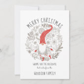 Gnoom voor de Feestdagen Elf-kerstkaart (Voorkant)