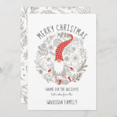 Gnoom voor de Feestdagen Elf-kerstkaart (Voorkant / Achterkant)