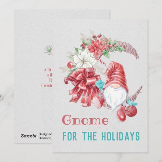 Gnoom voor de Feestdagen Feestdagenkaart (Voorkant / Achterkant)