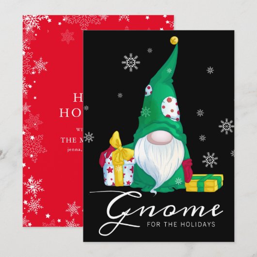 Gnoom voor de Feestdagen Feestdagenkaart (Voorkant / Achterkant)