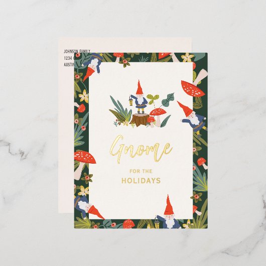 Gnoom voor de Feestdagen Gold (Voorkant / Achterkant)