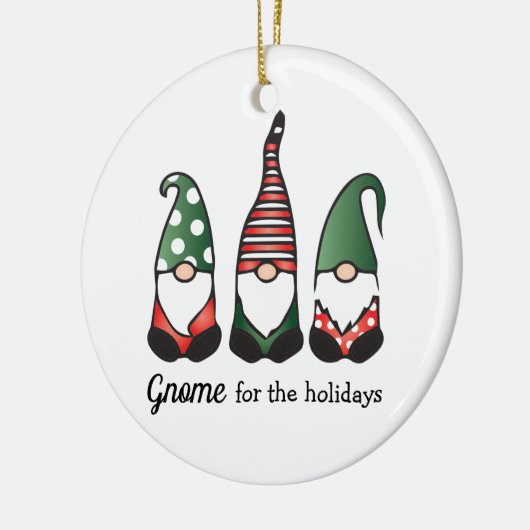 Gnoom voor de Feestdagen Keramisch Ornament (Links)