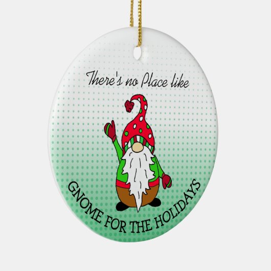 Gnoom voor de Feestdagen Kerstmis Keramisch Ornament (Rechts)