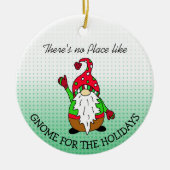 Gnoom voor de Feestdagen Kerstmis Keramisch Ornament (Voorkant)