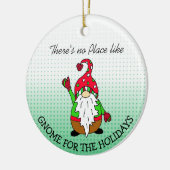 Gnoom voor de Feestdagen Kerstmis Keramisch Ornament (Links)