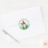 Gnoom voor de Feestdagen Kerstmis Ronde Sticker (Envelop)
