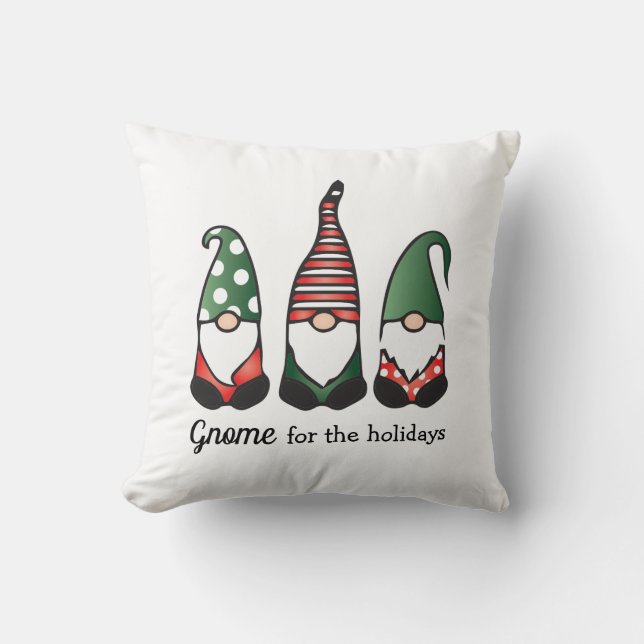 Gnoom voor de Feestdagen Kussen (Voorkant)