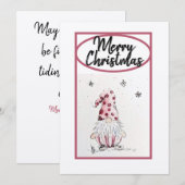 Gnoom voor de feestkaart feestdagenkaart (Voorkant / Achterkant)