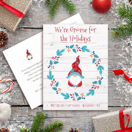 Gnoom voor Feestdagen Cute Elf Floral Wreath Rusti