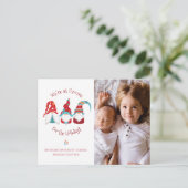 Gnoom voor Feestdagen Cute Fun Elf Custom Photo (Staand voorkant)