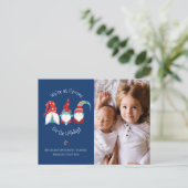 Gnoom voor Feestdagen Cute Fun Elf Custom Photo Bl (Staand voorkant)