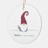 Gnoom voor het Scandinavische Vakantie-ontwerp Keramisch Ornament (Links)